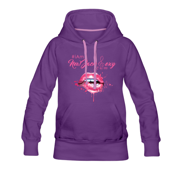 i am New Jack Sexy Pink Lipz Women’s Premium Hoodie - purple