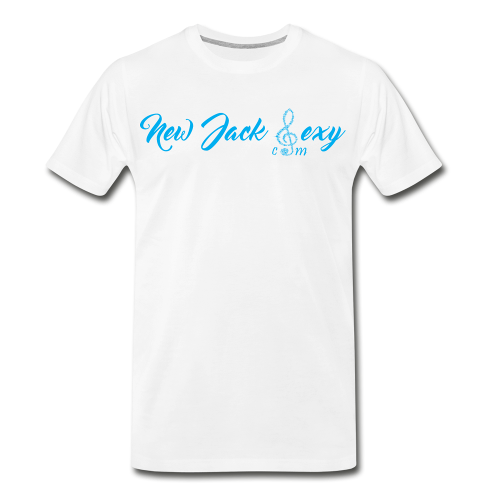 New Jack Sexy Unisex Premium T-Shirt (Blue Letters) - white