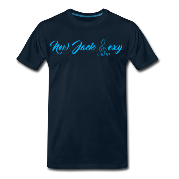 New Jack Sexy Unisex Premium T-Shirt (Blue Letters) - deep navy
