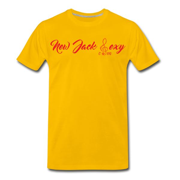 New Jack Sexy Unisex Premium T-Shirt (Red Letters) - sun yellow