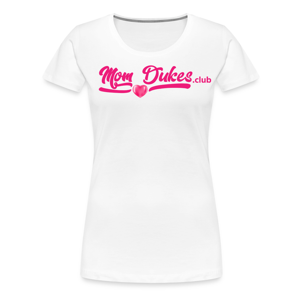 nice mamaです Mom Dukes.Club Women's Premium T-Shirt (Pink Letters