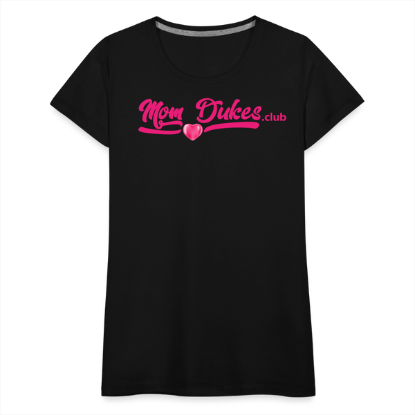 Mom Dukes.Club Women’s Premium T-Shirt (Pink Letters) - black