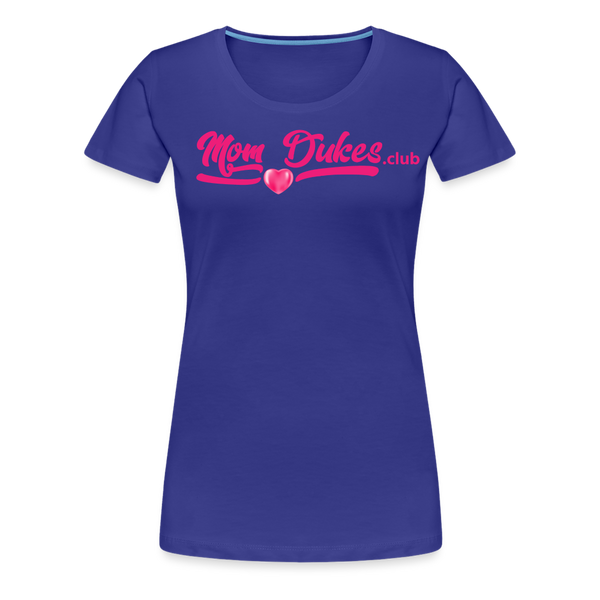 Mom Dukes.Club Women’s Premium T-Shirt (Pink Letters) - royal blue