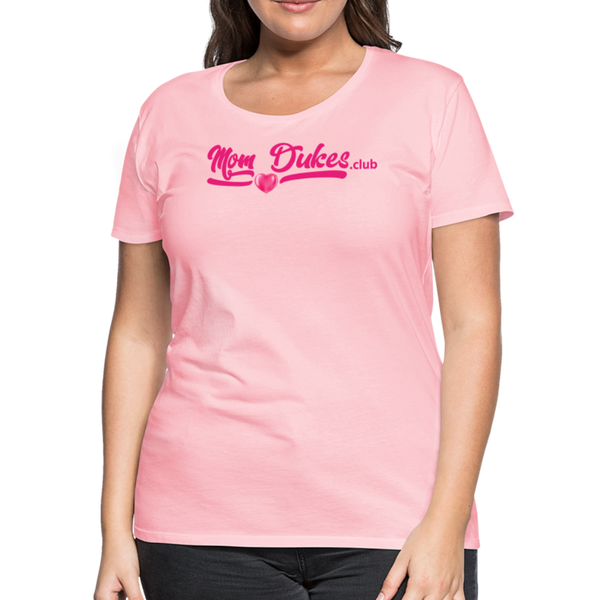 Mom Dukes.Club Women’s Premium T-Shirt (Pink Letters) - pink