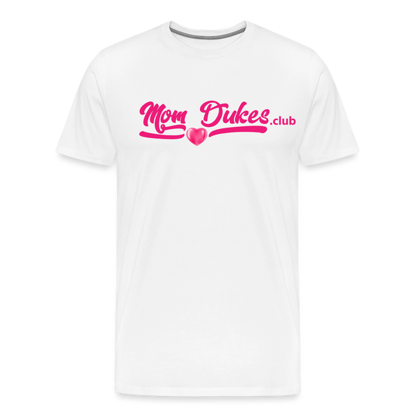 MomDukes.Club Men's Premium T-Shirt UNISEX (Pink Letters) - white