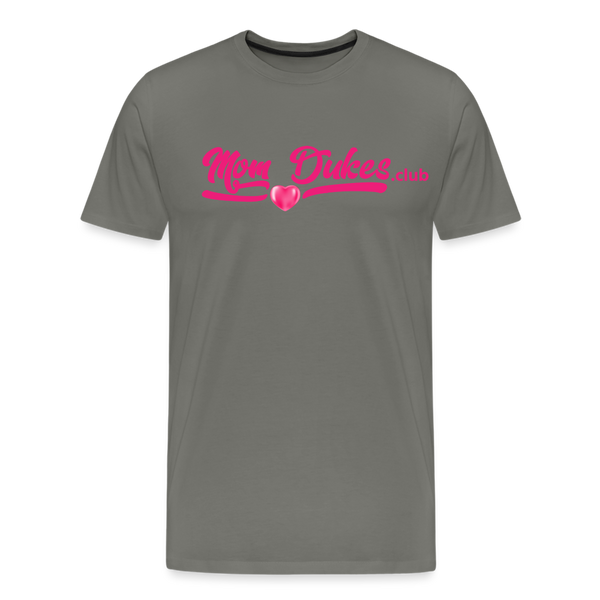 MomDukes.Club Men's Premium T-Shirt UNISEX (Pink Letters) - asphalt gray