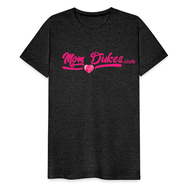 MomDukes.Club Men's Premium T-Shirt UNISEX (Pink Letters) - charcoal grey