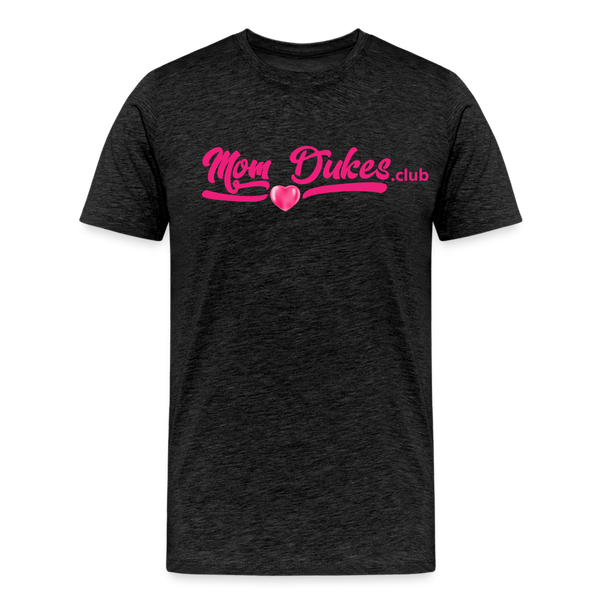 MomDukes.Club Men's Premium T-Shirt UNISEX (Pink Letters) - charcoal grey