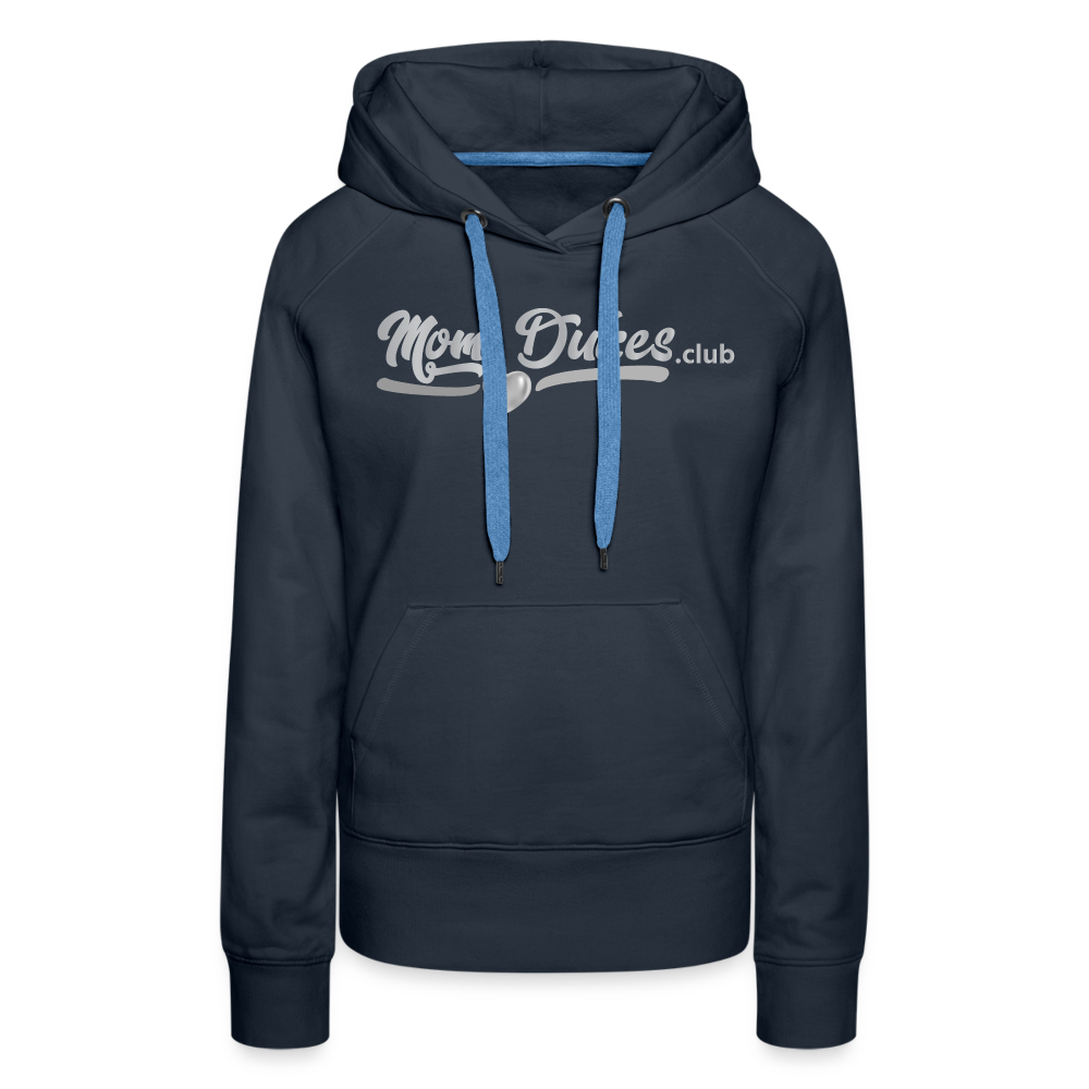 Mom Dukes Women's Premium Hoodie (Silver Letters