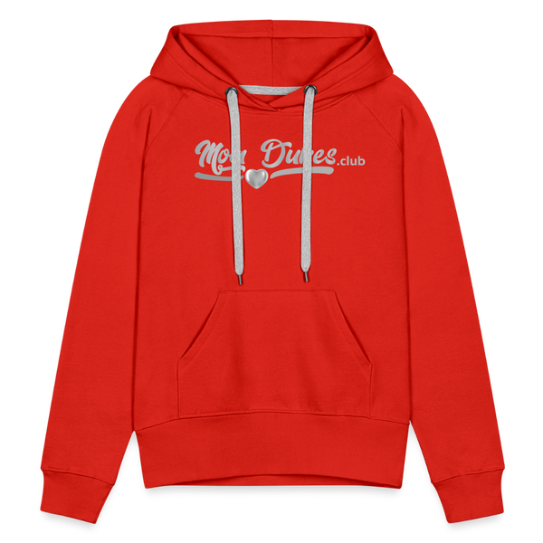 Mom Dukes Women’s Premium Hoodie (Silver Letters) - red