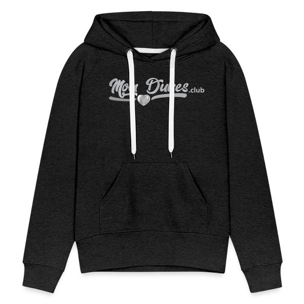 Mom Dukes Women’s Premium Hoodie (Silver Letters) - charcoal grey