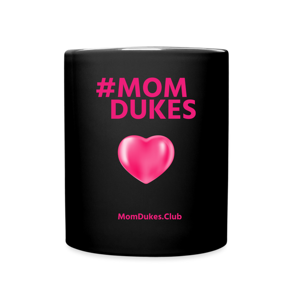 Mom Dukes Black Coffee Java Mug Cup (Pink Letters) - black