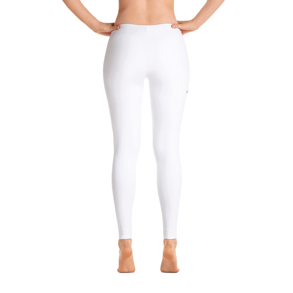 i am New Jack Sexy Leggings Womens (White with Black Letters) - I Am New Jack Sexy 