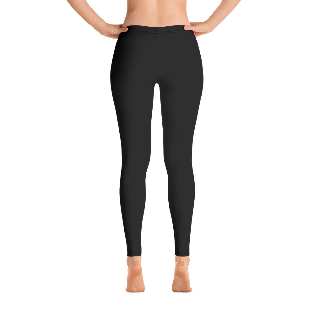 i am New Jack Sexy Leggings Womens (Black with Pink Letters) - I Am New Jack Sexy 