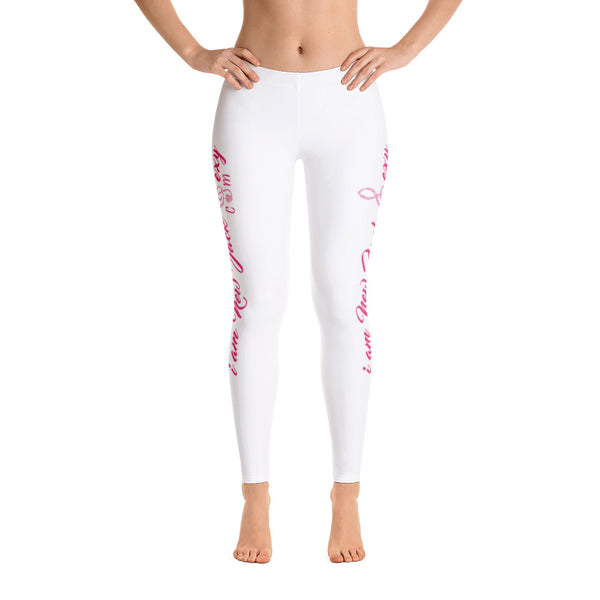 i am New Jack Sexy Leggings Womens (White with Pink Letters) - I Am New Jack Sexy 