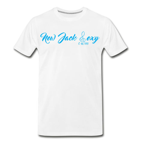New Jack Sexy Unisex Premium T-Shirt (Blue Letters) - white