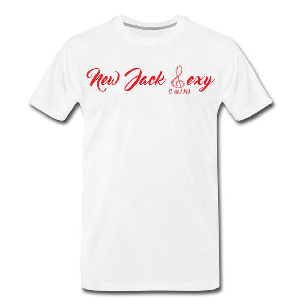 New Jack Sexy Unisex Premium T-Shirt (Red Letters) - white