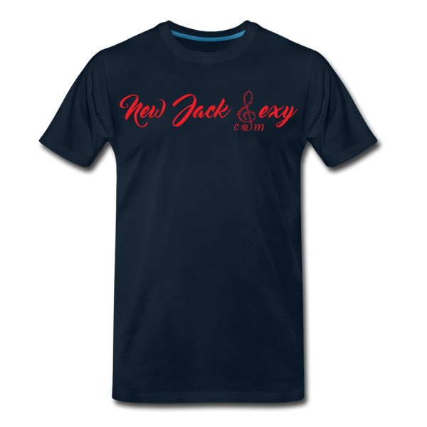 New Jack Sexy Unisex Premium T-Shirt (Red Letters) - deep navy