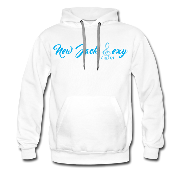 New Jack Sexy Men’s Premium Hoodie (Blue Letters) - white